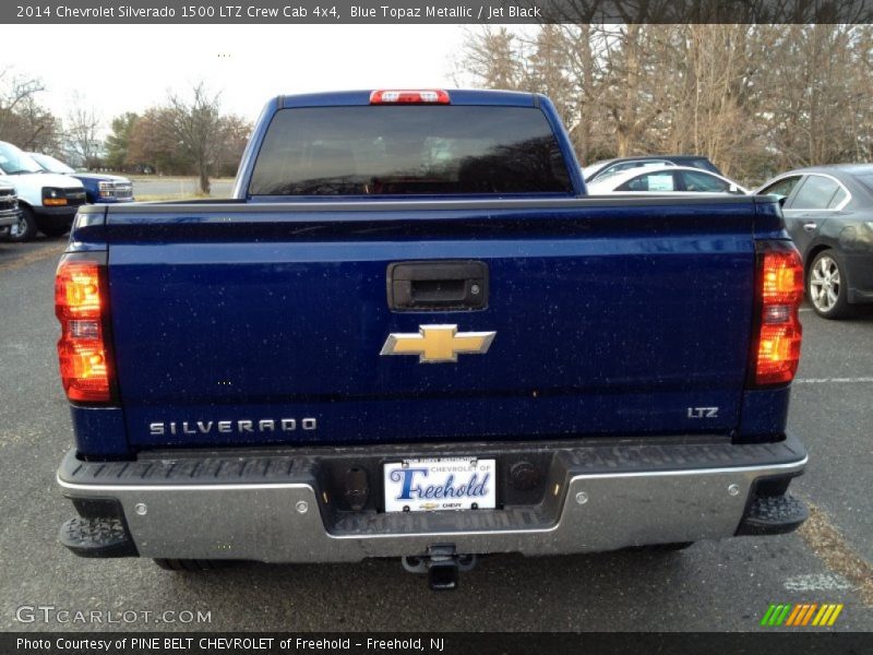 Blue Topaz Metallic / Jet Black 2014 Chevrolet Silverado 1500 LTZ Crew Cab 4x4