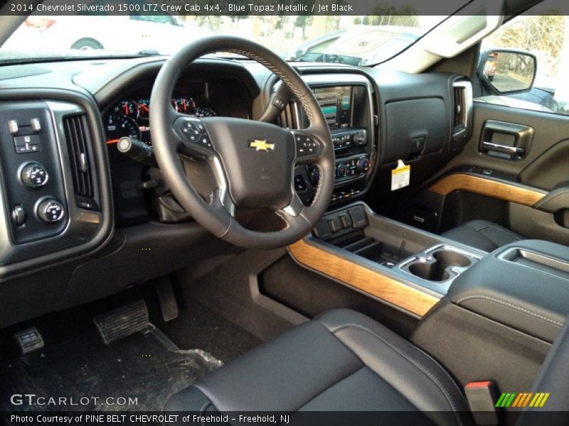 Blue Topaz Metallic / Jet Black 2014 Chevrolet Silverado 1500 LTZ Crew Cab 4x4