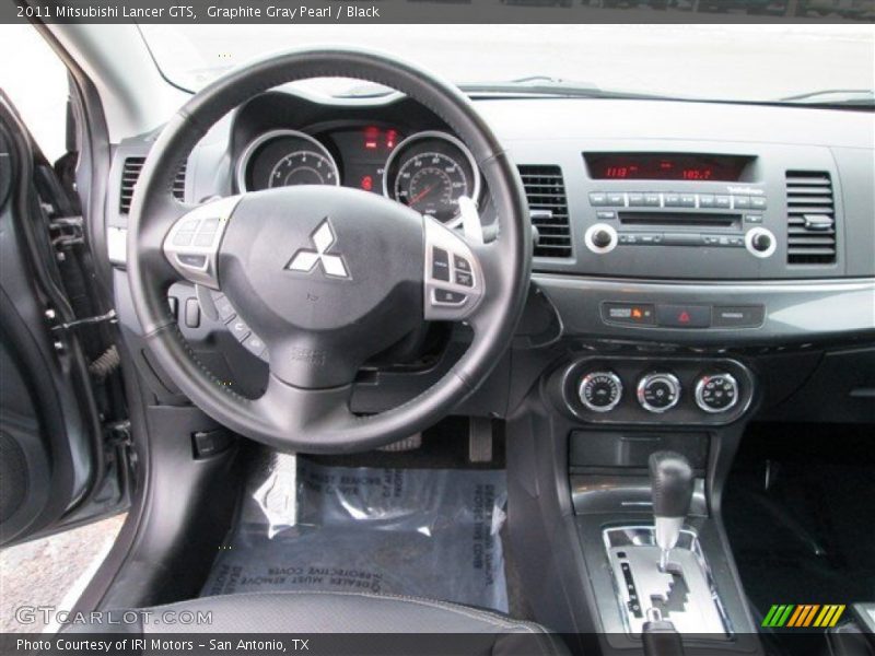 Graphite Gray Pearl / Black 2011 Mitsubishi Lancer GTS