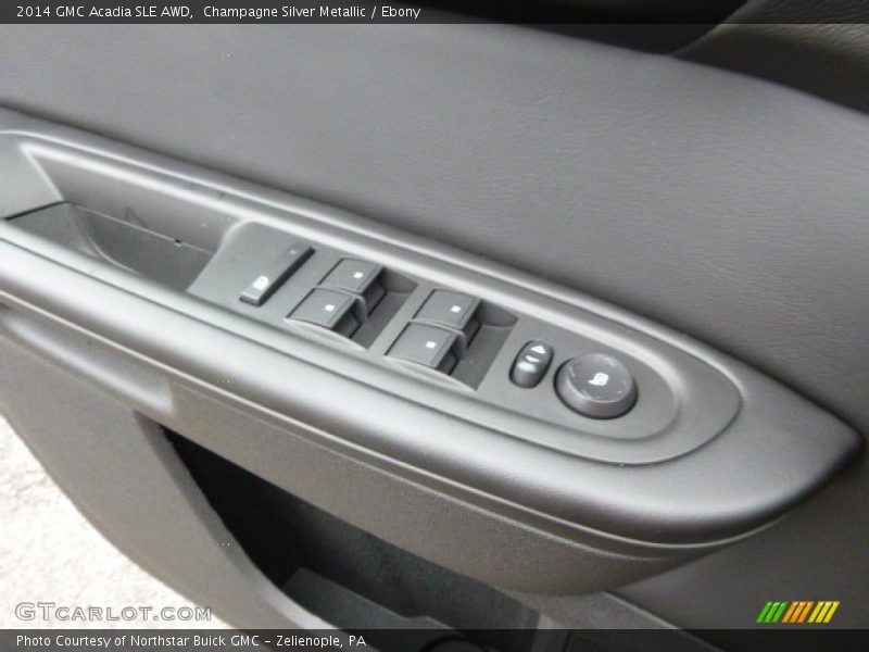 Champagne Silver Metallic / Ebony 2014 GMC Acadia SLE AWD