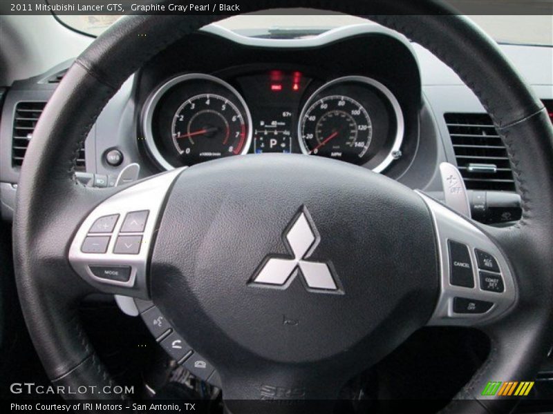 Graphite Gray Pearl / Black 2011 Mitsubishi Lancer GTS