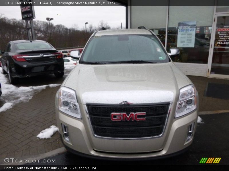 Champagne Silver Metallic / Jet Black 2014 GMC Terrain SLE AWD