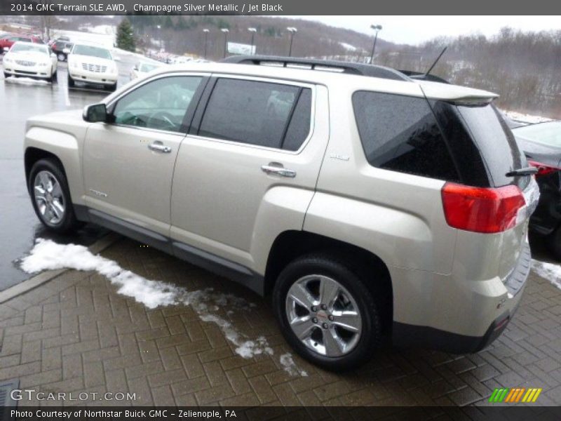 Champagne Silver Metallic / Jet Black 2014 GMC Terrain SLE AWD