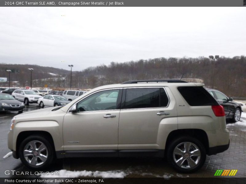 Champagne Silver Metallic / Jet Black 2014 GMC Terrain SLE AWD