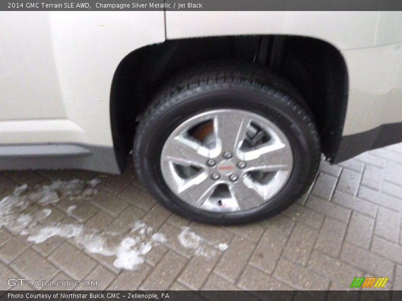 Champagne Silver Metallic / Jet Black 2014 GMC Terrain SLE AWD