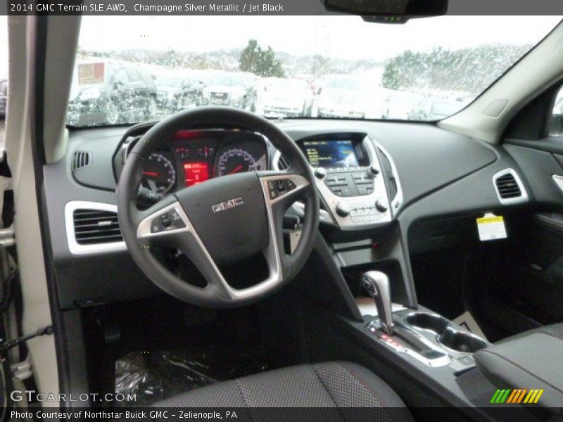 Champagne Silver Metallic / Jet Black 2014 GMC Terrain SLE AWD
