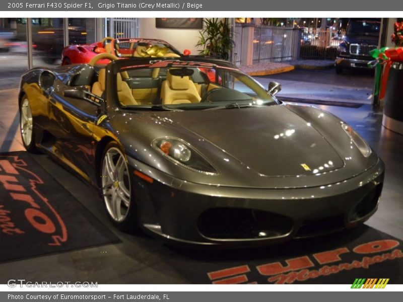 Grigio Titanio (Grey Metallic) / Beige 2005 Ferrari F430 Spider F1
