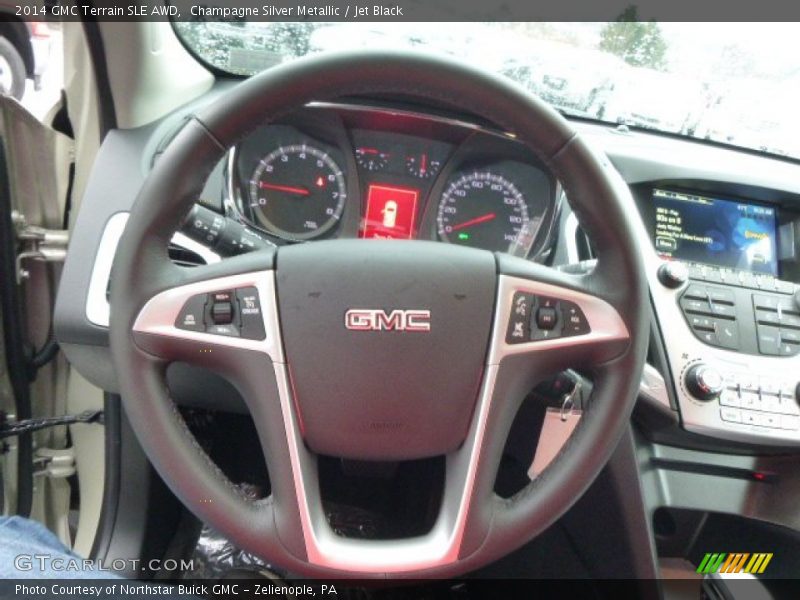 Champagne Silver Metallic / Jet Black 2014 GMC Terrain SLE AWD