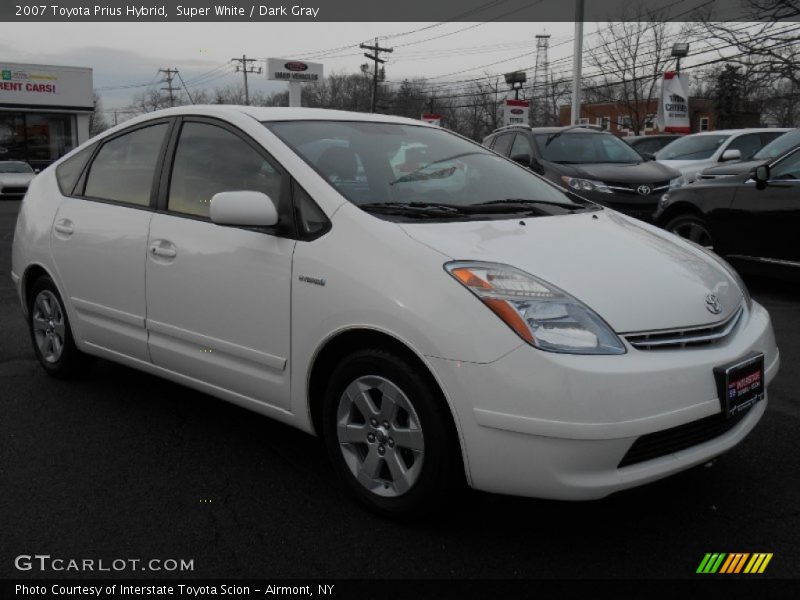 Super White / Dark Gray 2007 Toyota Prius Hybrid