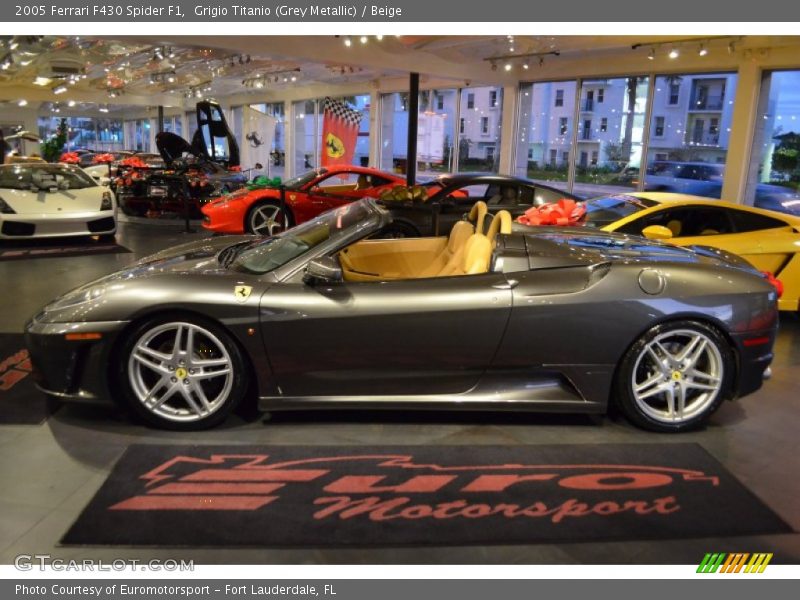Grigio Titanio (Grey Metallic) / Beige 2005 Ferrari F430 Spider F1