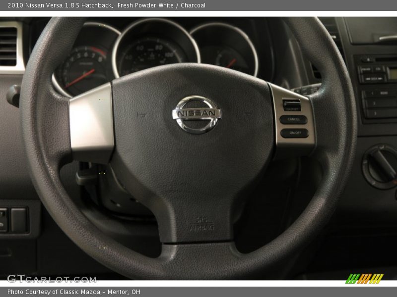 Fresh Powder White / Charcoal 2010 Nissan Versa 1.8 S Hatchback