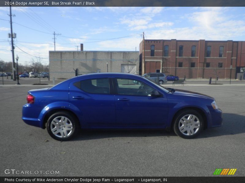 Blue Streak Pearl / Black 2014 Dodge Avenger SE