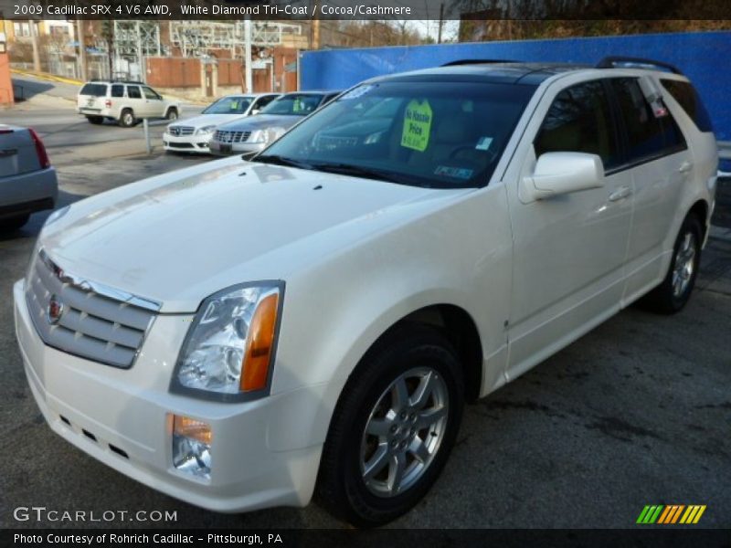 White Diamond Tri-Coat / Cocoa/Cashmere 2009 Cadillac SRX 4 V6 AWD