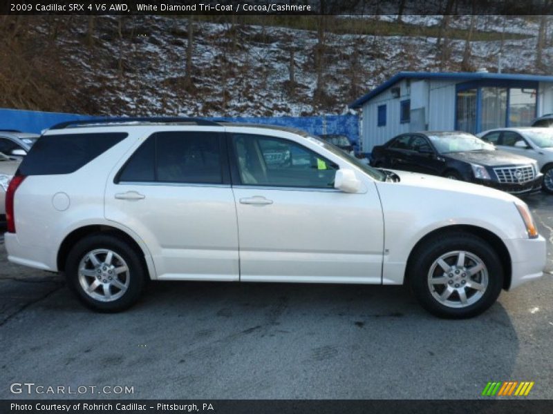 White Diamond Tri-Coat / Cocoa/Cashmere 2009 Cadillac SRX 4 V6 AWD