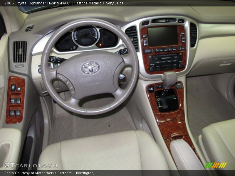 Bluestone Metallic / Ivory Beige 2006 Toyota Highlander Hybrid 4WD