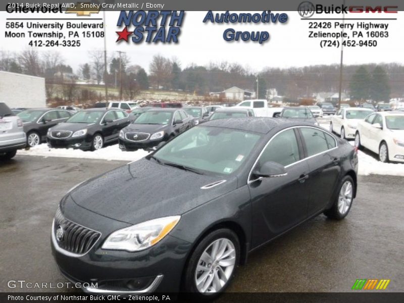 Smoky Gray Metallic / Ebony 2014 Buick Regal AWD