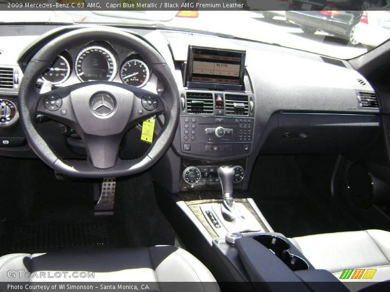 Capri Blue Metallic / Black AMG Premium Leather 2009 Mercedes-Benz C 63 AMG