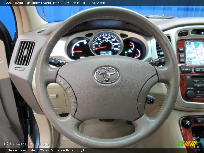 Bluestone Metallic / Ivory Beige 2006 Toyota Highlander Hybrid 4WD