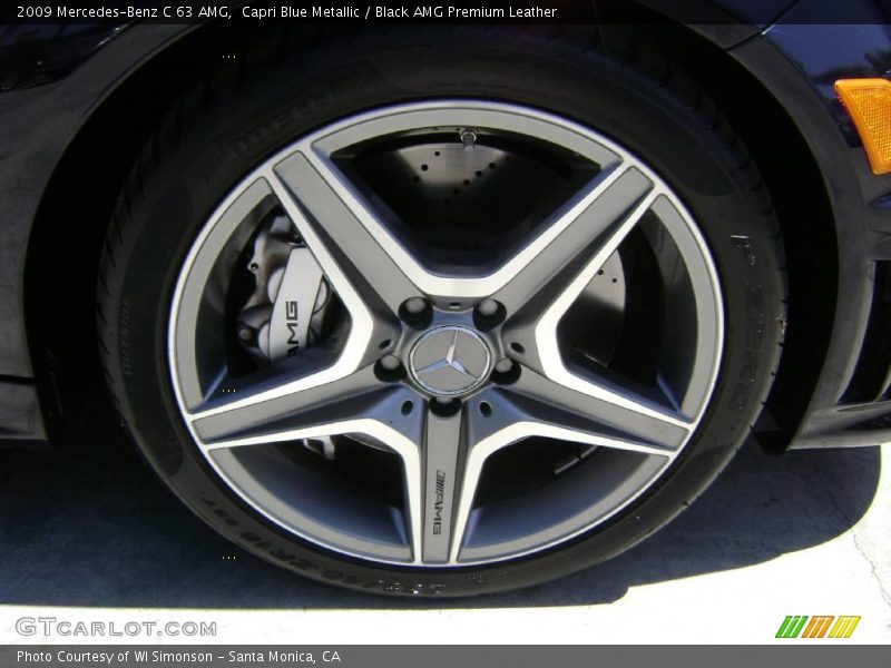 Capri Blue Metallic / Black AMG Premium Leather 2009 Mercedes-Benz C 63 AMG