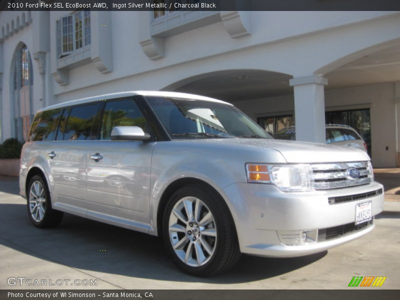 Ingot Silver Metallic / Charcoal Black 2010 Ford Flex SEL EcoBoost AWD