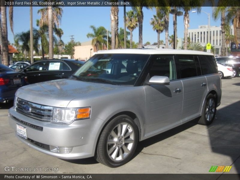 Ingot Silver Metallic / Charcoal Black 2010 Ford Flex SEL EcoBoost AWD