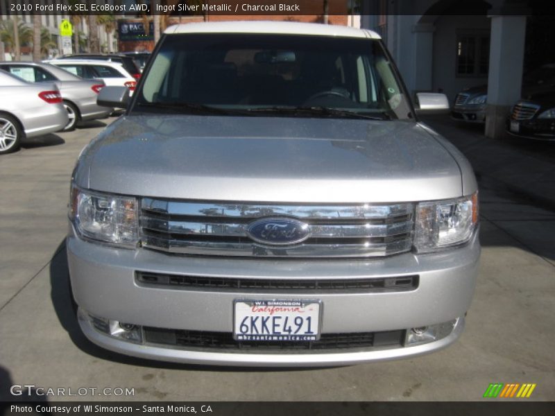 Ingot Silver Metallic / Charcoal Black 2010 Ford Flex SEL EcoBoost AWD