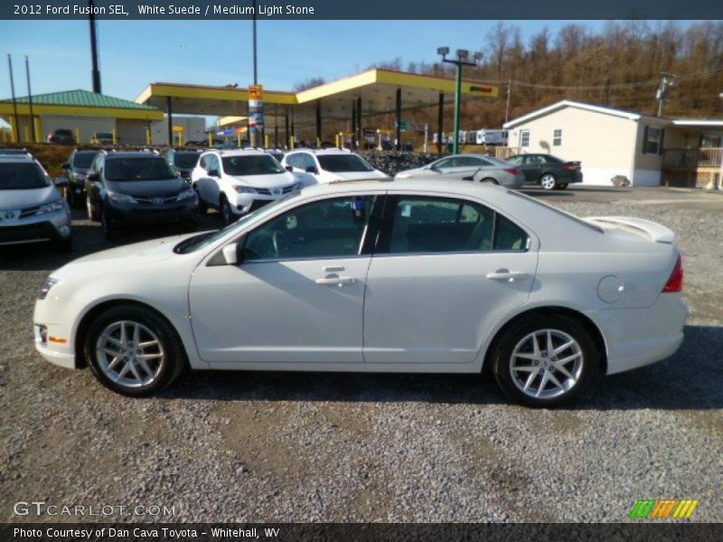 White Suede / Medium Light Stone 2012 Ford Fusion SEL