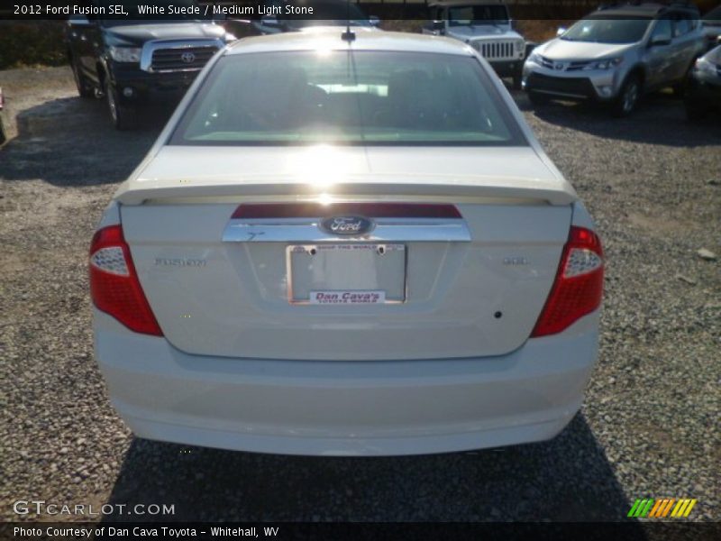 White Suede / Medium Light Stone 2012 Ford Fusion SEL