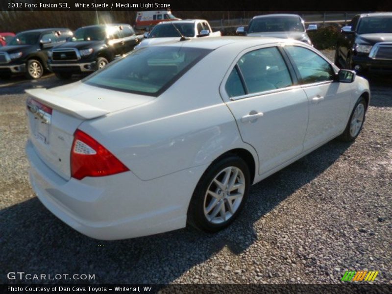 White Suede / Medium Light Stone 2012 Ford Fusion SEL