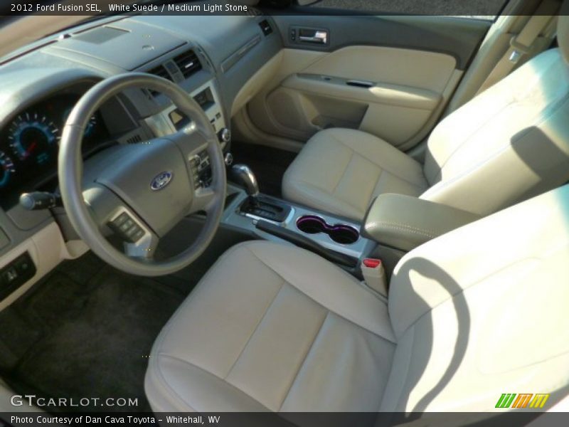 White Suede / Medium Light Stone 2012 Ford Fusion SEL