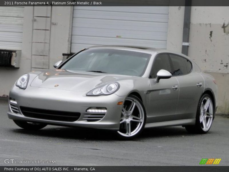 Platinum Silver Metallic / Black 2011 Porsche Panamera 4