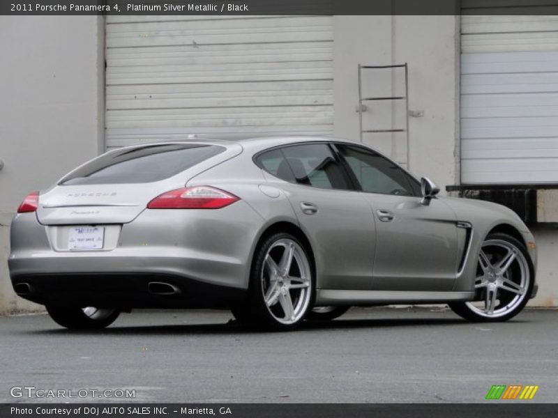 Platinum Silver Metallic / Black 2011 Porsche Panamera 4