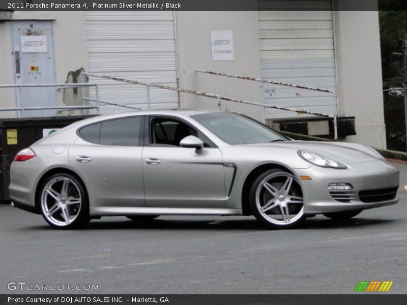 Platinum Silver Metallic / Black 2011 Porsche Panamera 4