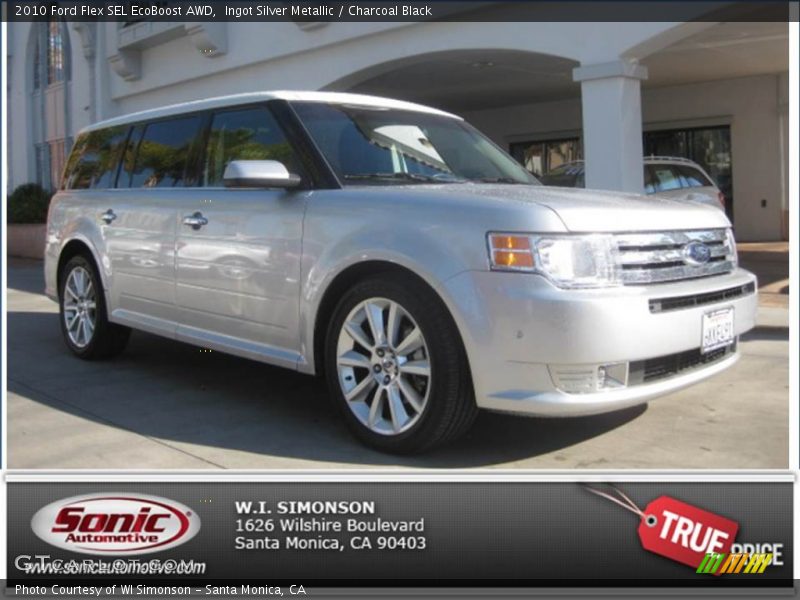 Ingot Silver Metallic / Charcoal Black 2010 Ford Flex SEL EcoBoost AWD