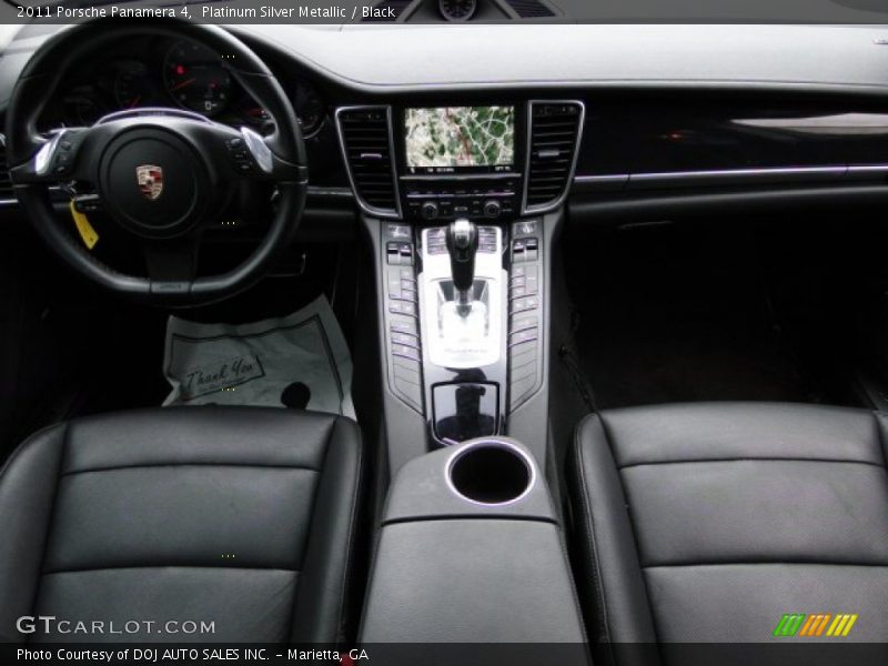 Platinum Silver Metallic / Black 2011 Porsche Panamera 4