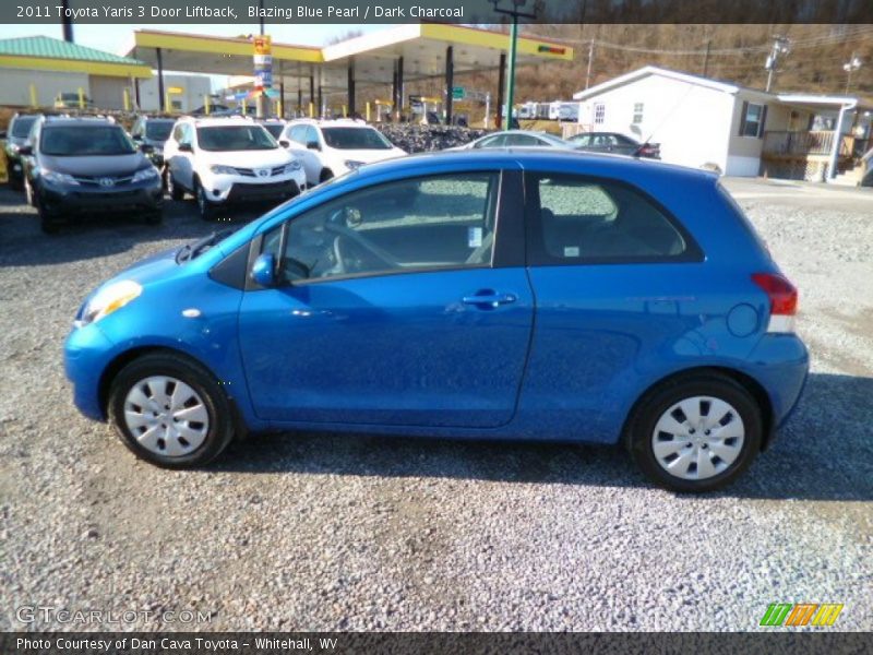 Blazing Blue Pearl / Dark Charcoal 2011 Toyota Yaris 3 Door Liftback