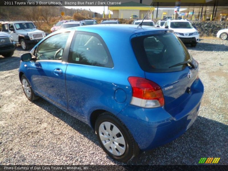 Blazing Blue Pearl / Dark Charcoal 2011 Toyota Yaris 3 Door Liftback