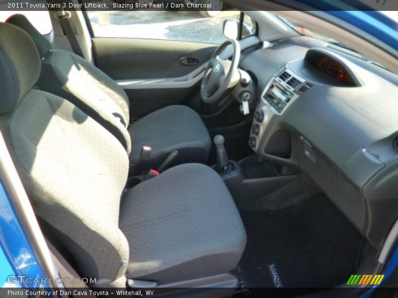 Blazing Blue Pearl / Dark Charcoal 2011 Toyota Yaris 3 Door Liftback