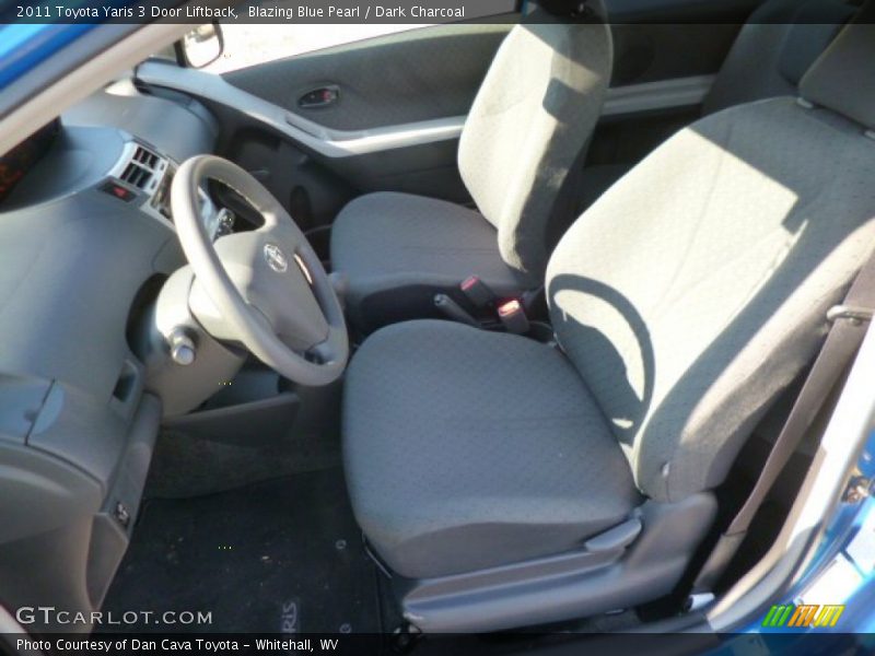 Blazing Blue Pearl / Dark Charcoal 2011 Toyota Yaris 3 Door Liftback