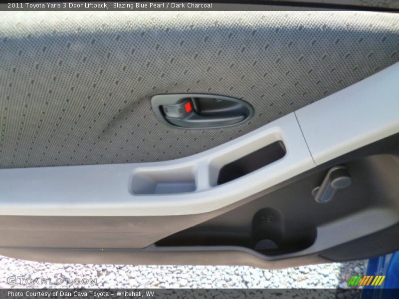 Blazing Blue Pearl / Dark Charcoal 2011 Toyota Yaris 3 Door Liftback