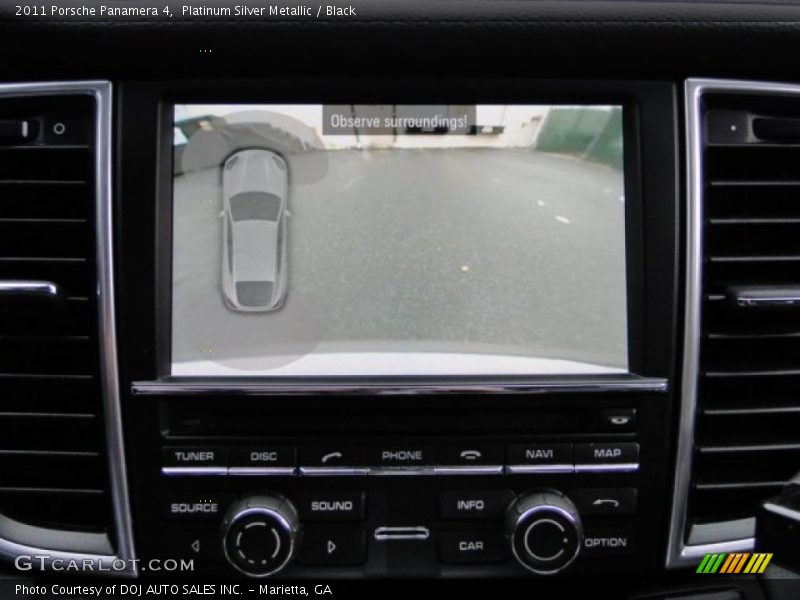 Platinum Silver Metallic / Black 2011 Porsche Panamera 4