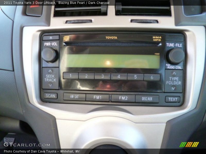 Blazing Blue Pearl / Dark Charcoal 2011 Toyota Yaris 3 Door Liftback