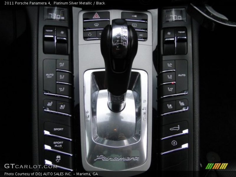Platinum Silver Metallic / Black 2011 Porsche Panamera 4
