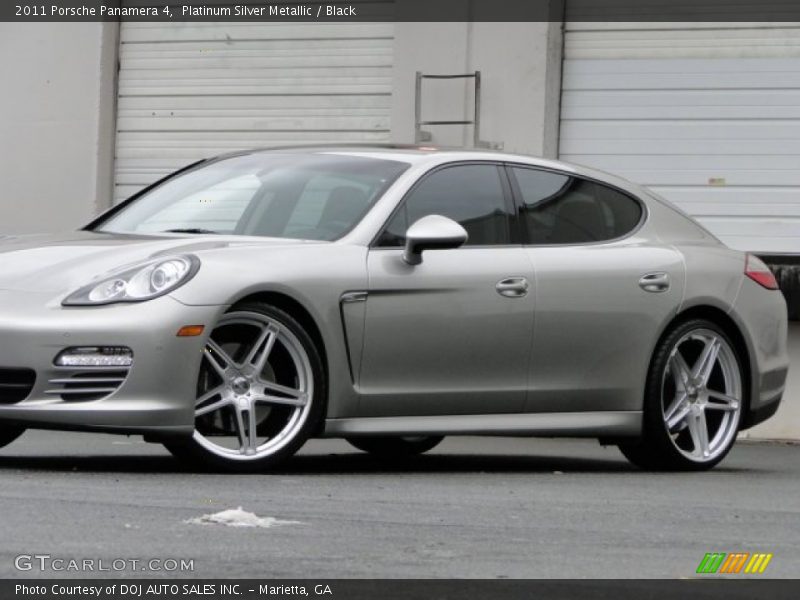 Platinum Silver Metallic / Black 2011 Porsche Panamera 4