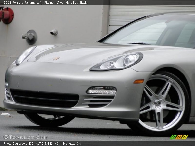 Platinum Silver Metallic / Black 2011 Porsche Panamera 4