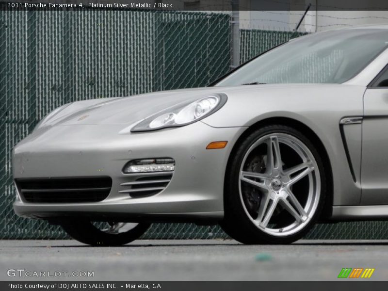 Platinum Silver Metallic / Black 2011 Porsche Panamera 4