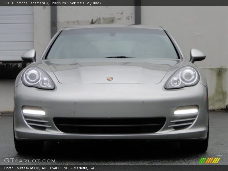 Platinum Silver Metallic / Black 2011 Porsche Panamera 4