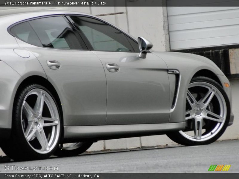 Platinum Silver Metallic / Black 2011 Porsche Panamera 4