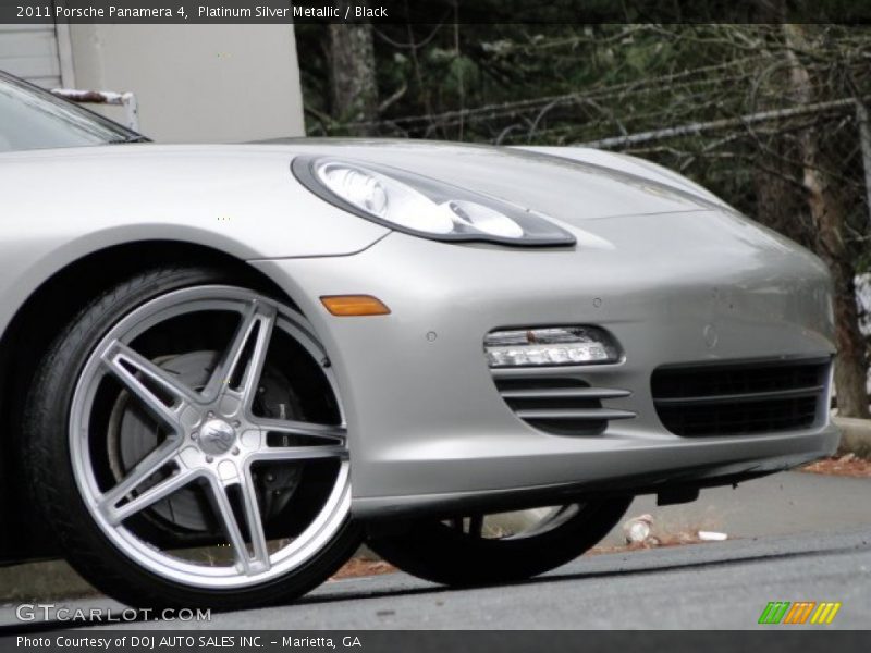 Platinum Silver Metallic / Black 2011 Porsche Panamera 4