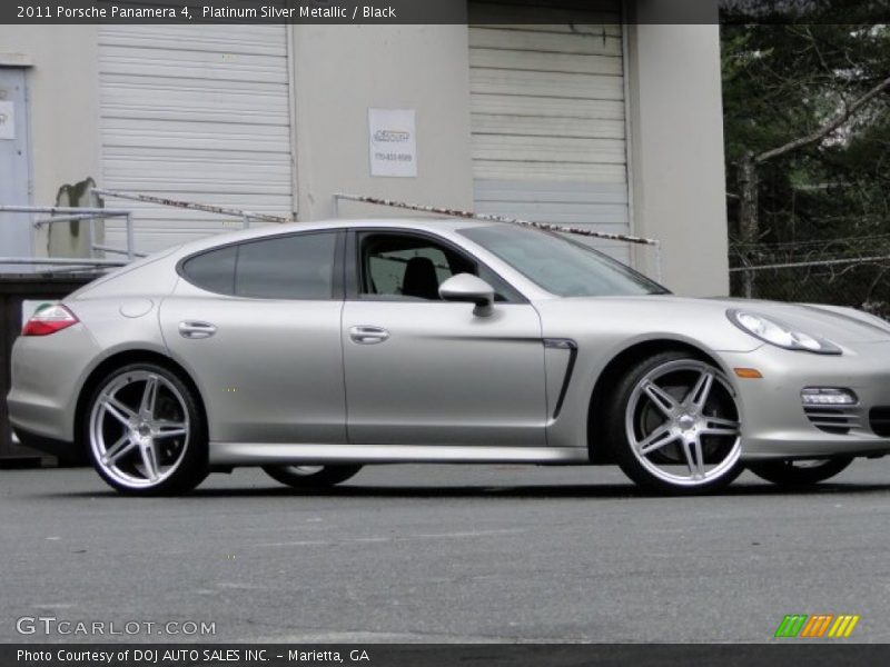 Platinum Silver Metallic / Black 2011 Porsche Panamera 4